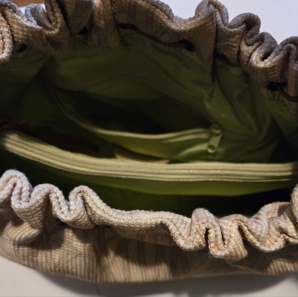 Tommy Bahama summer beach bag handbag 4 pocket purse palm trees wood handle tote - Picture 9 of 11